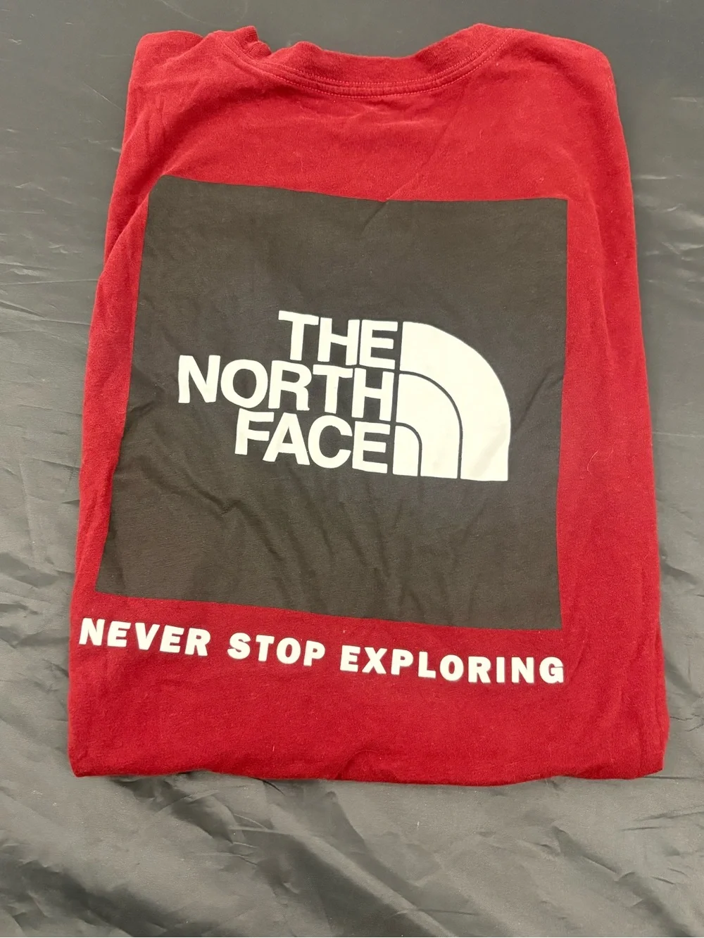 The North Face Crimson Crew Neck Tee Never Stop Exploring